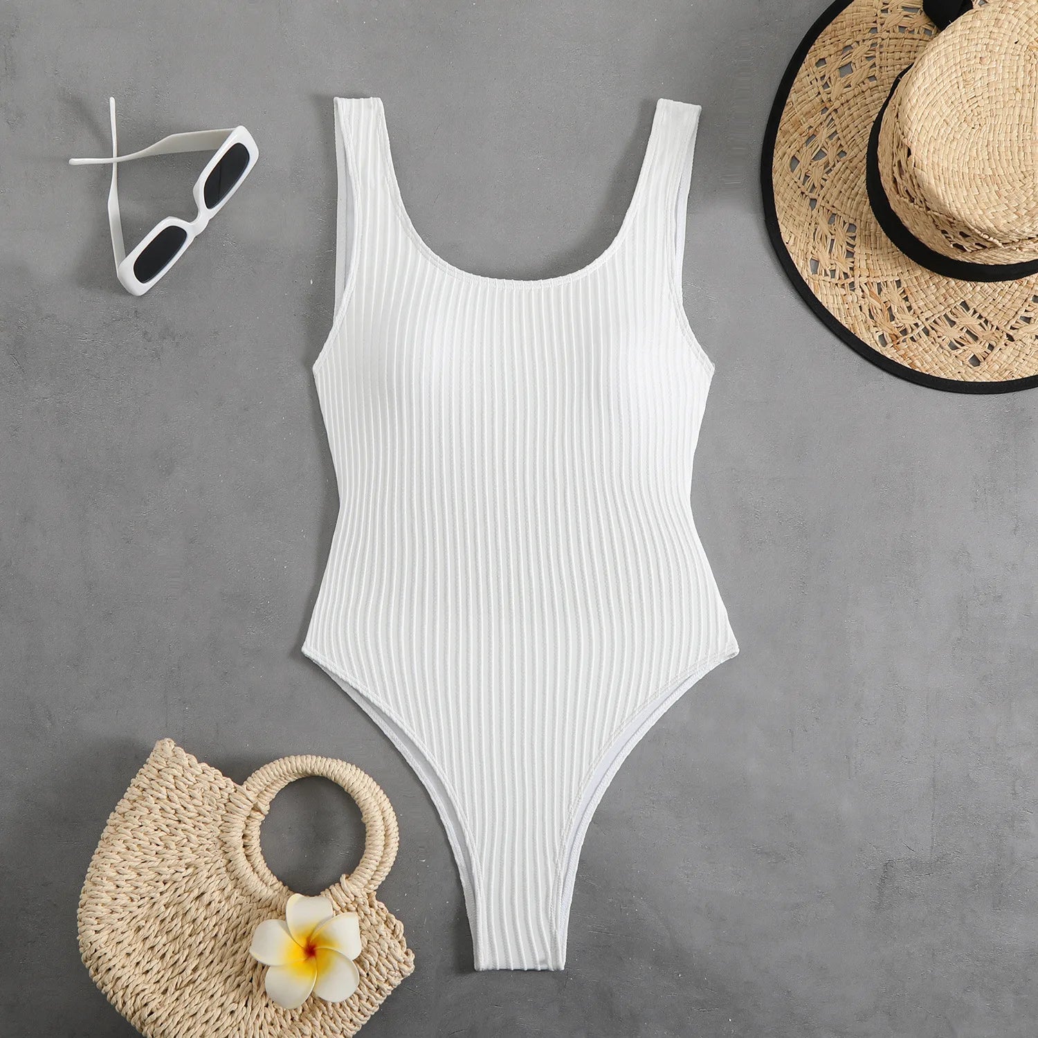 Sexy Red White Swimwear Women 2025 Hollow Out Backless Slimming Tummy Control One Piece Swimsuit Bathing Suit Holiday Monokini
