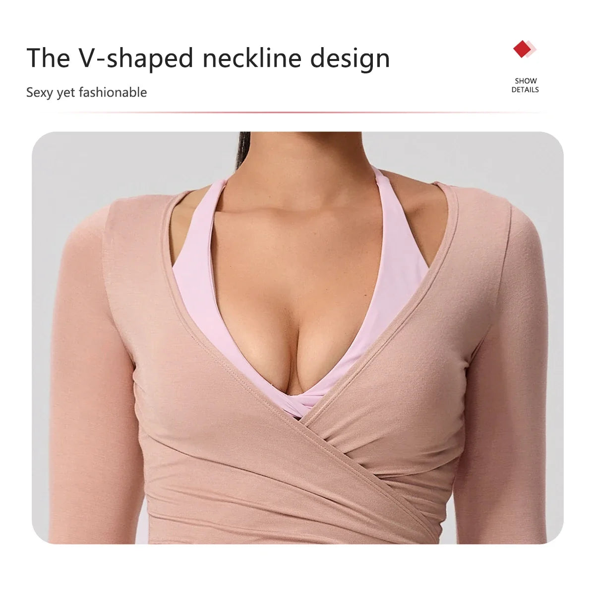 Hearuisavy Summer Women's Yoga Shirt Long Sleeve Sportswear Gym Breathable Quick Dry Sports Top Pilates Dance Ballet Wrap Tops