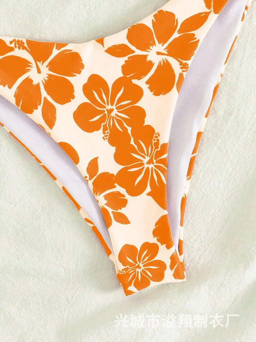 Micro Bikini 2026 Push Up Women Swimsuits Sexy Swimwear Brazilian Bikini Set Biquini Print Swimsuit Summer Brown Beachwear