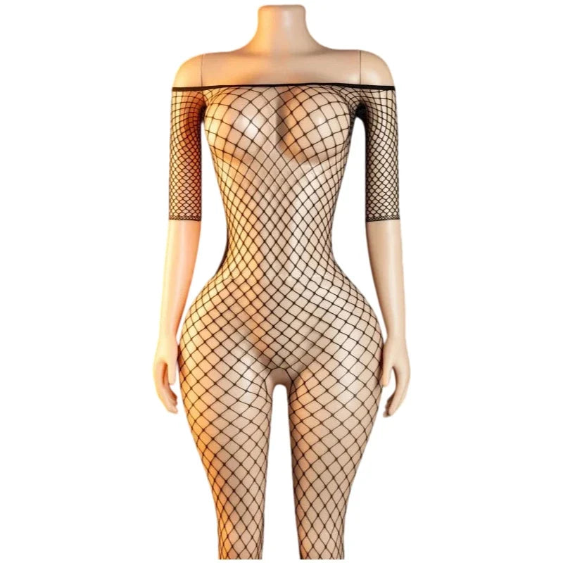 Sexy Crotchless Lingerie Teddies Women Erotic Outfit Transparent Fishnet Bodysuit Cosplay Costume Sexy Babydoll HotBodystockings