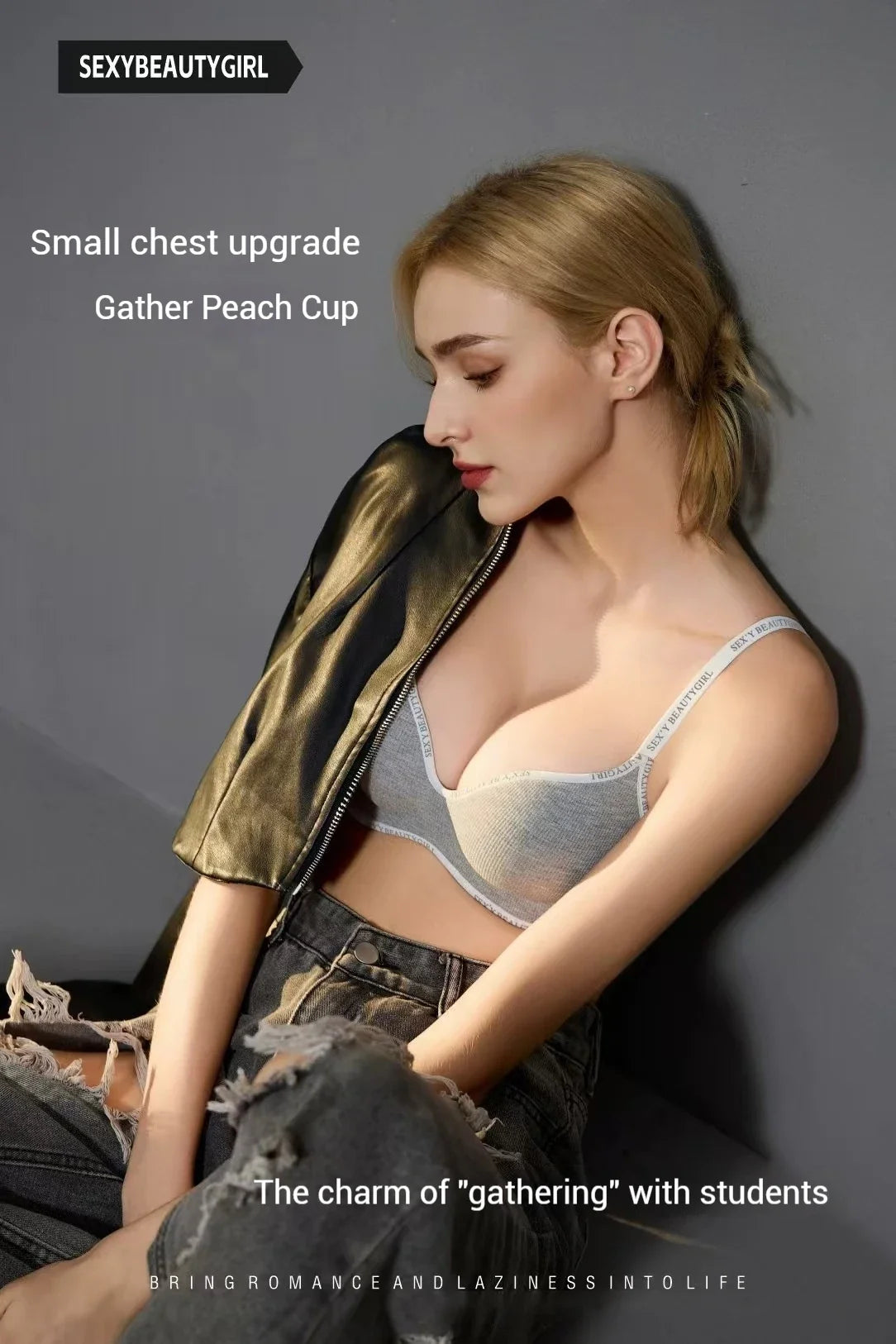 Women Sexy Bras Padded Push Up Bralette Female Adjustable Comfortable Underwear Ladies Letter Straps Brassiere Wireless Soft New