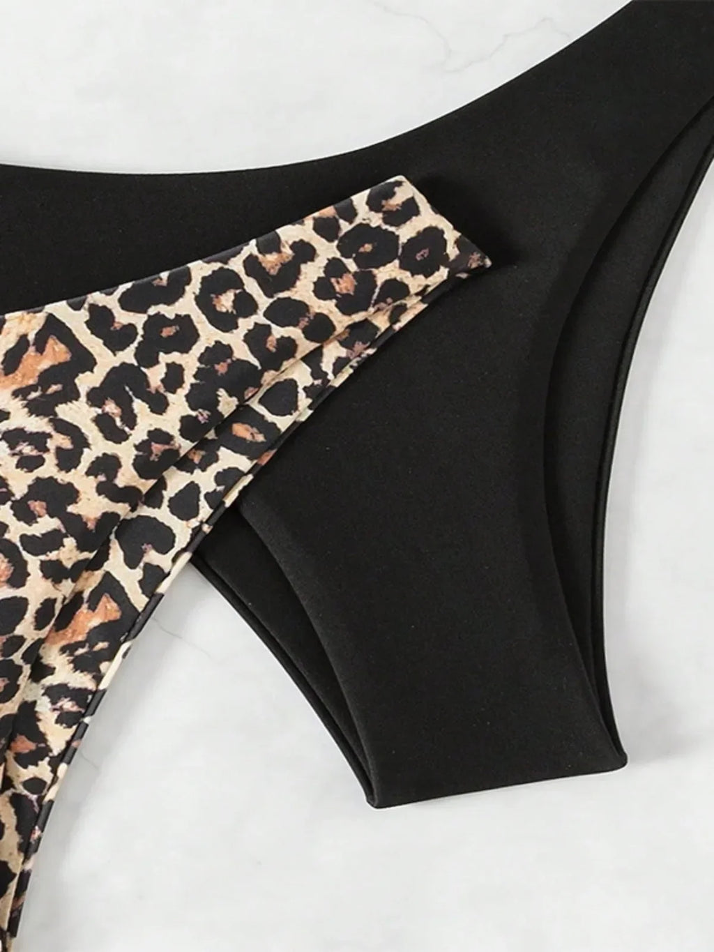 High Waist Bikini Shorts Bottoms Women Swimming Leopard Panties Summer Ladies Black Bathing Suit Swim Shorts Bottom 2 Piece Set