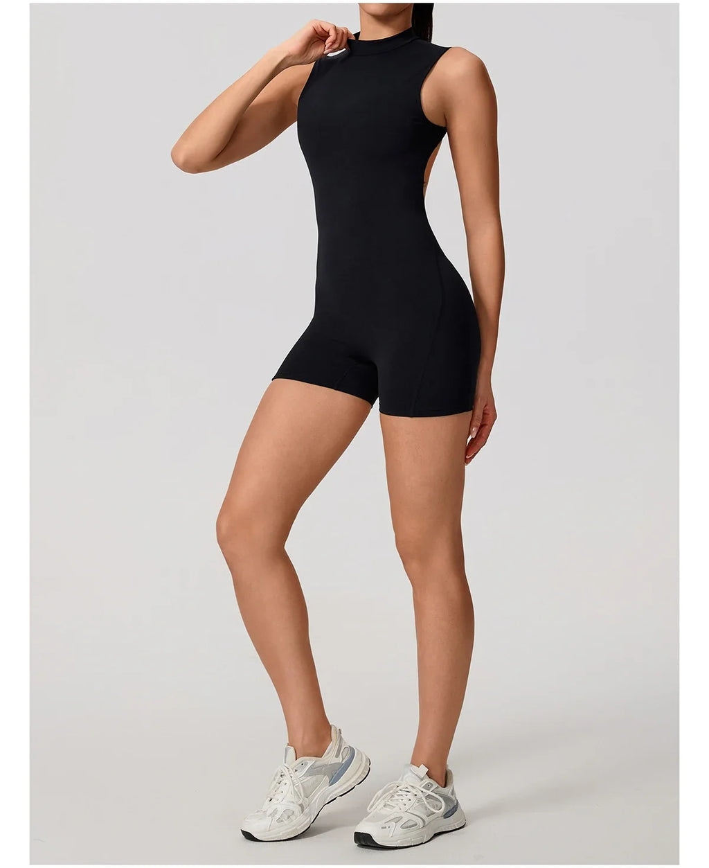 Hearuisavy Summer Sports Overalls Women Gym High Stretch Sleeveless Yoga Bodysuit Running Push Up Butt-Lifting Fitness Jumpsuit