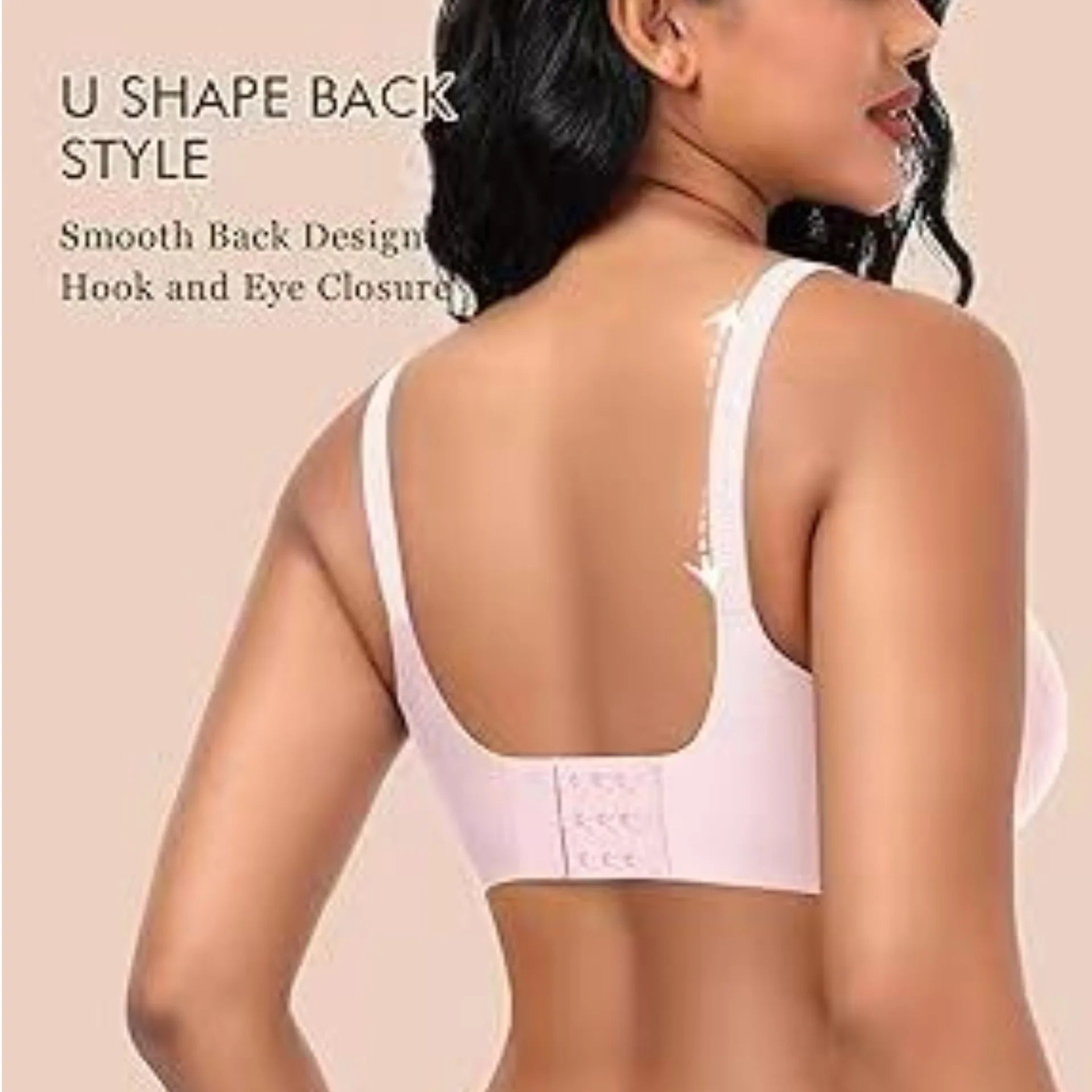 Women's Seamless Bra 3/4 Cup Thin Molded Cup Bra Thin Flattering Plus-size Soft Support Push-up and Comfortable Breathable Bra