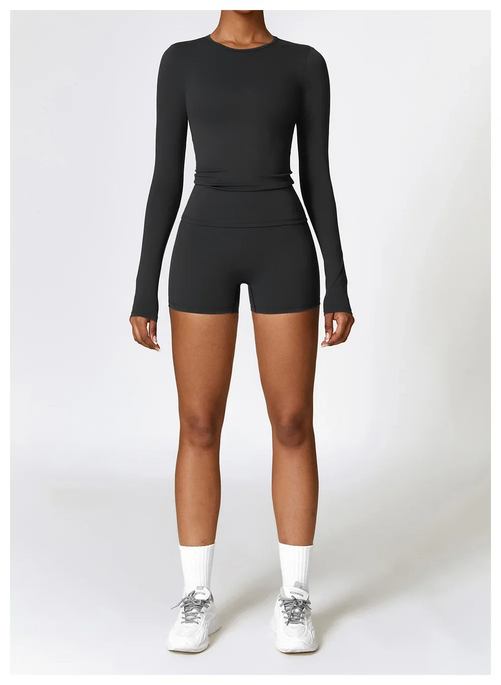NCLAGEN Long Sleeve Workout Top Gym Pilates Clothes Women Active Wear Sports Shirt Elastic Fitness Yoga Clothing Running Shirts
