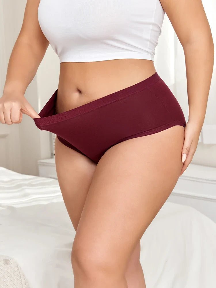 4Pcs/Set Women Cotton Briefs Seamless High Waist Breathable Underwear Female Stretch Comfortable Lingerie New solid color Panty