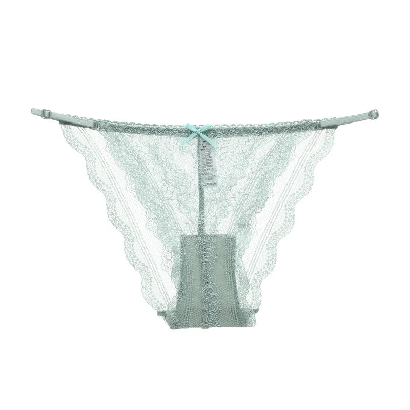 Lace Thin Sexy Girls Panties Women Briefs Thong Hollow Out G String Seamless Underwear Transparent Female Low Waist Lingerie