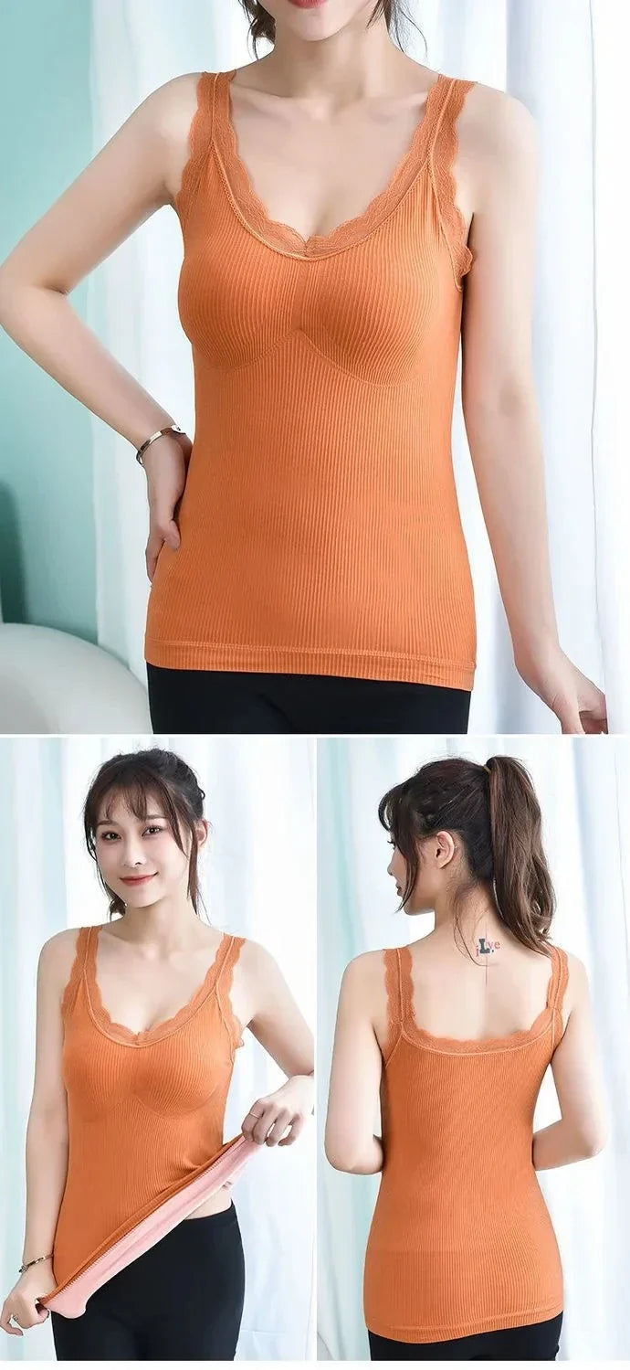 Thermal Underwear Plus Size Vest Thermo Lingerie Women Winter Clothing Warm Top Inner Wear Thermal Shirt Undershirt Intimate