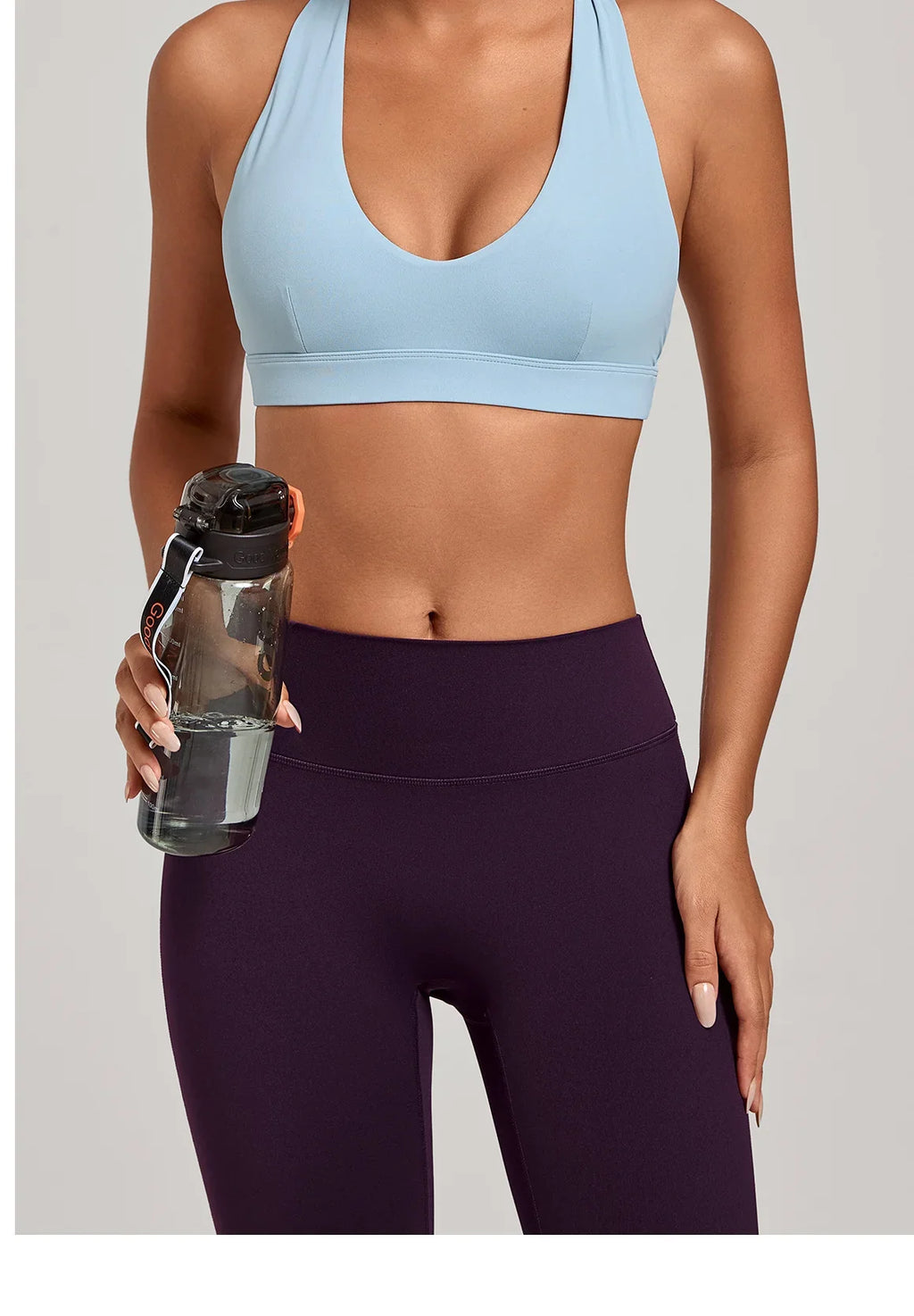Sports Bra Gathered Neck Hanging Style Backless Tight Yoga Bra Women's Top Fitness Outdoorsports Pilates Training Gym Workout