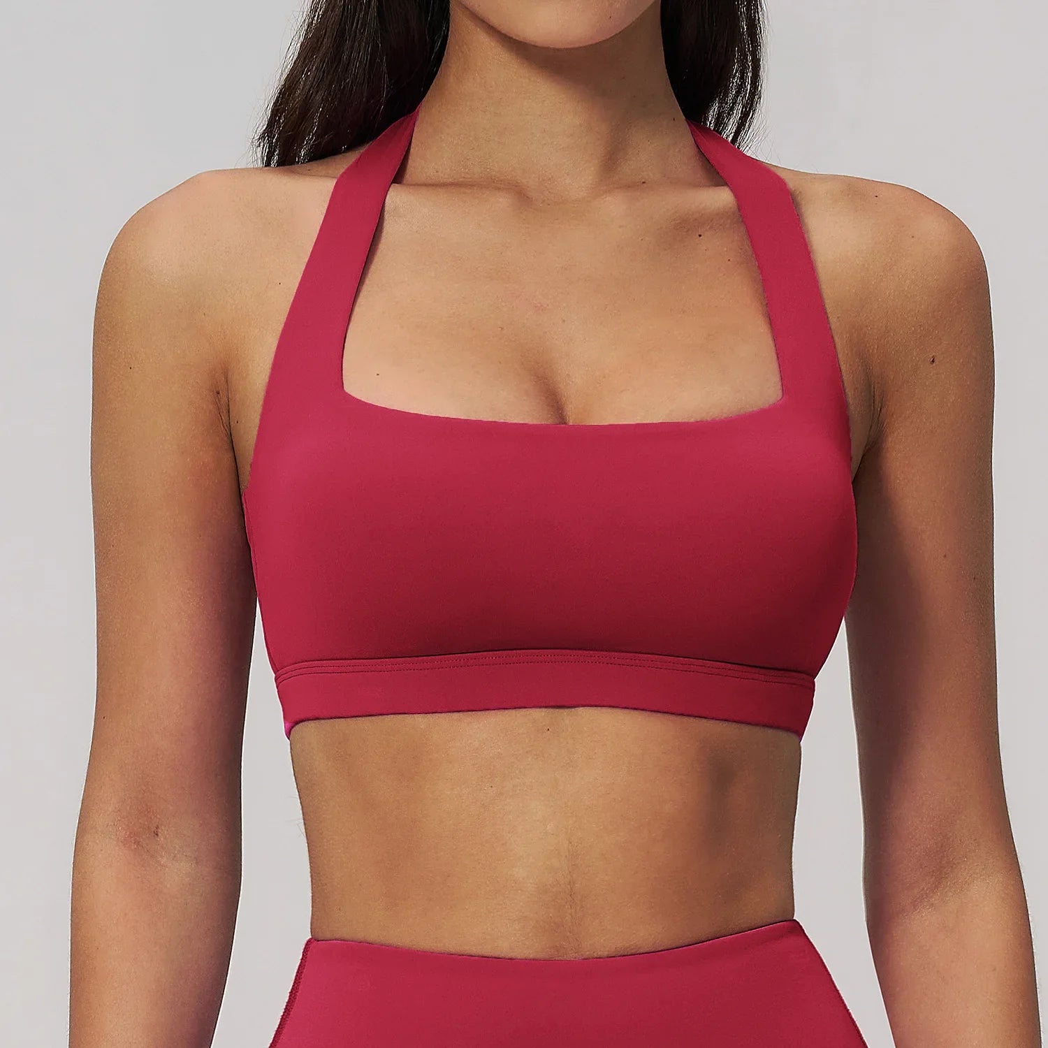 Summer Women Sports Bra Pilates Yoga Bra Hanging Neck Gym Underwear Running Fitness Shock Proof Breathable Quick-Dry Fitness Top