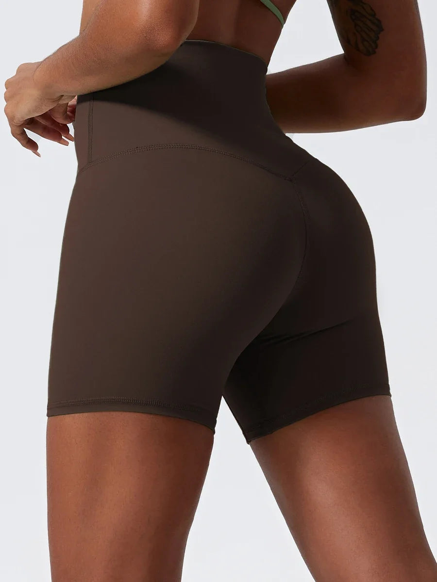 Hearuisavy Summer Soft Yoga Shorts Buttock Lift Gym Leggings Women High Waist Sports Shorts Women Running Workout Shorts Female