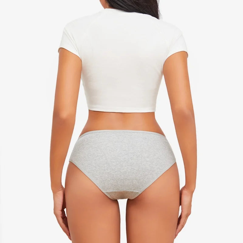 3Pcs/Set Women's Seamless Cotton Briefs Women Panties Solid Color Breathable Underwear Female Low Waist Soft Lingerie S-XXL