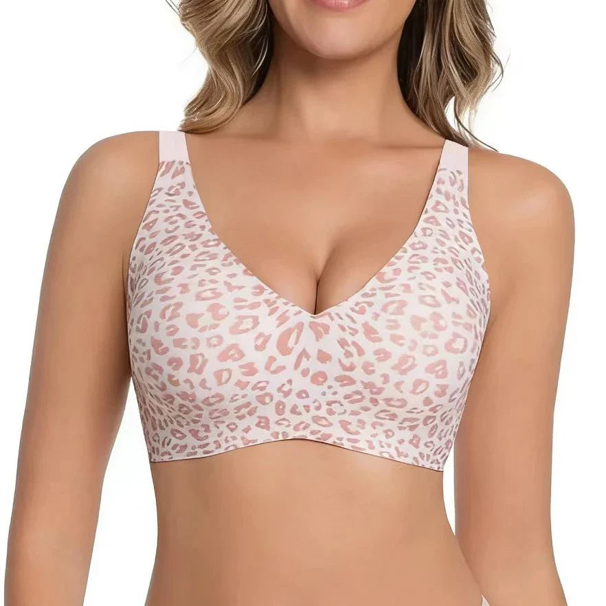 Personalized Custom-Made Leopard Print Bra with 4-Row Hook