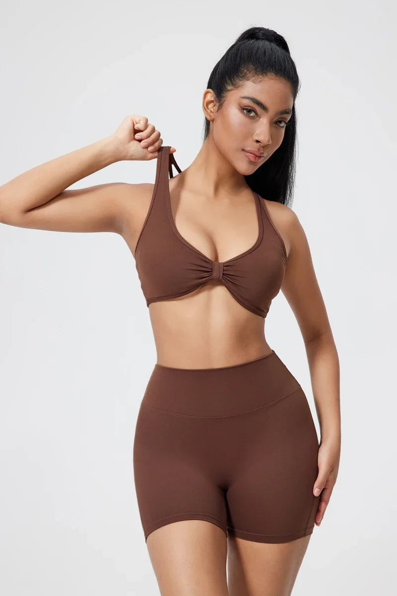 DIAS FIT JOY fold sports bra cross beauty back detachable yoga bra tight fitting outdoor sports running fitness gym suit