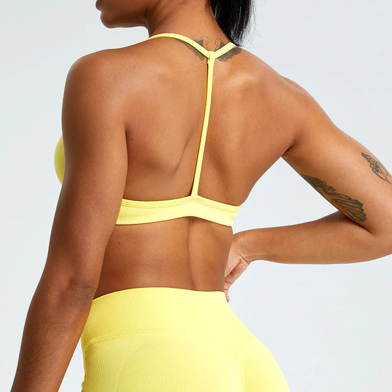 Women Sports Underwear High Support Sports Top Push Up Yoga Bra Gym Crop Top Fitness Workout Bra Running Brassiere Sportswear