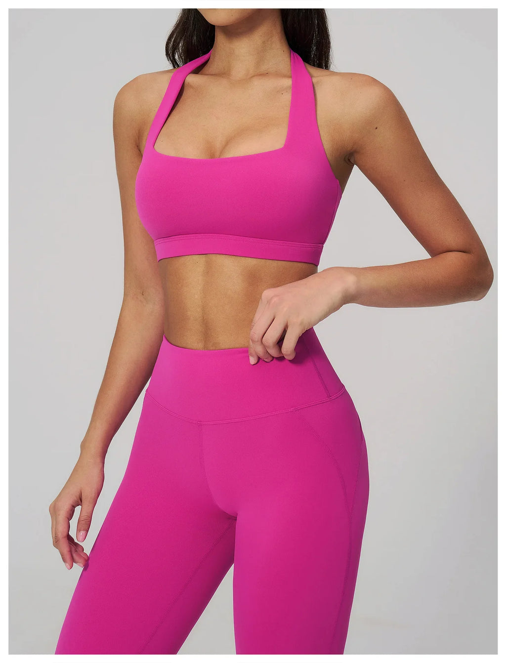 Summer Women Sports Bra Pilates Yoga Bra Hanging Neck Gym Underwear Running Fitness Shock Proof Breathable Quick-Dry Fitness Top