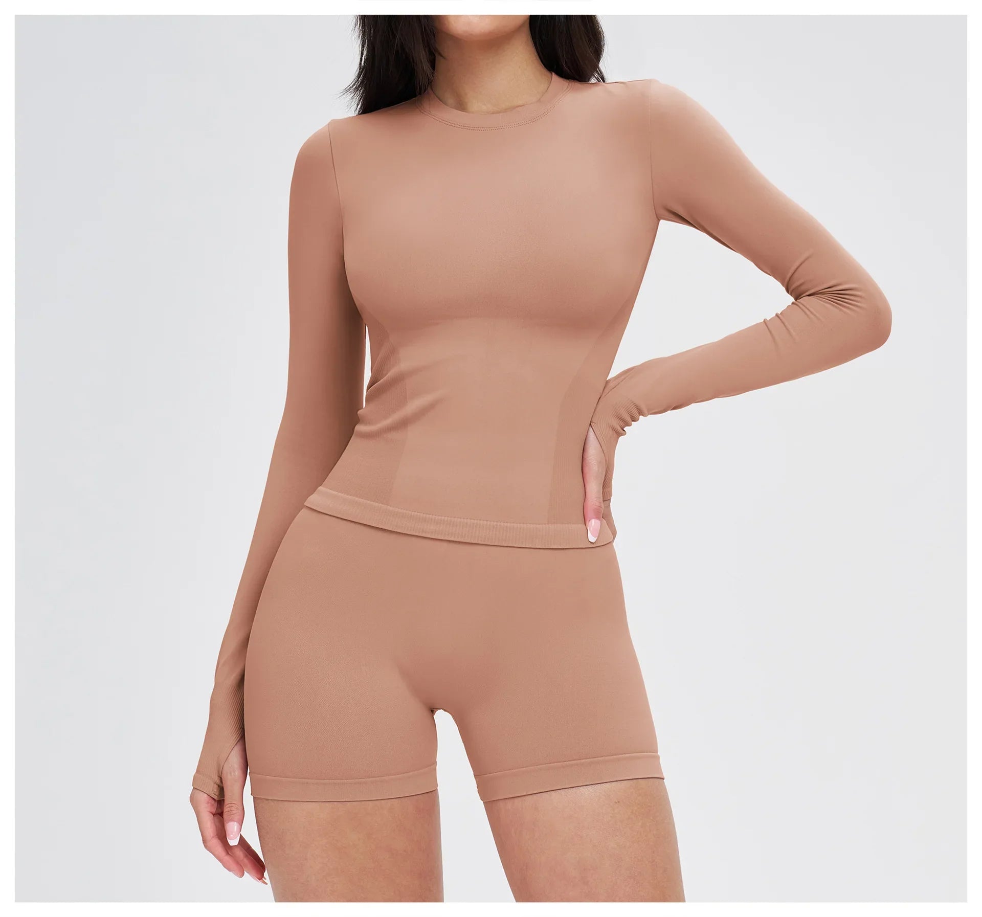 High Waist Shorts Seamless Yoga Shorts Workout Fitness Lift Peach Butt Fitness Tight Gym Running Body Shaper Pants Ribbed Shorts