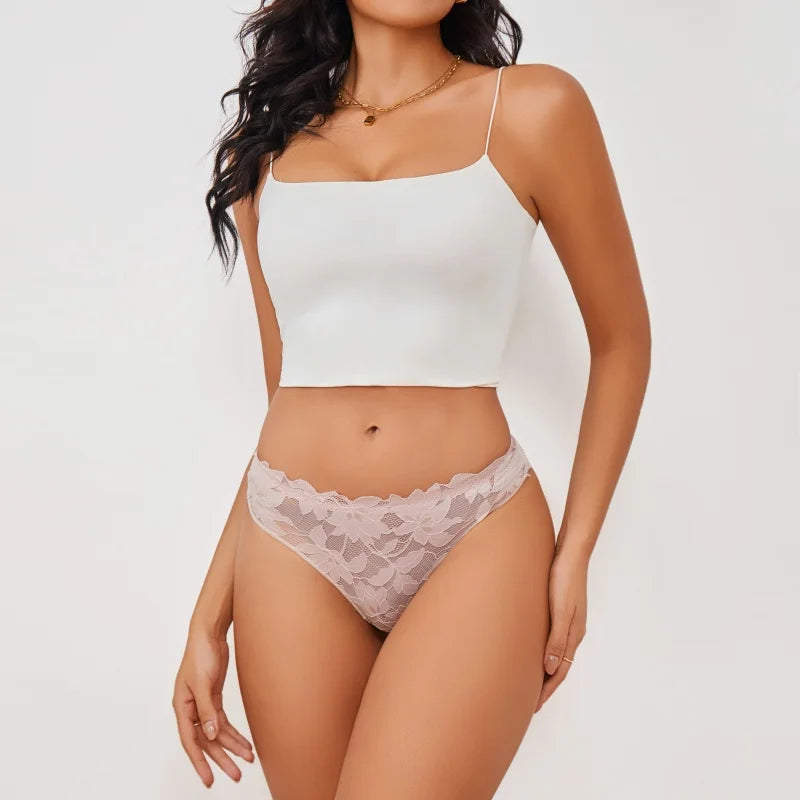 3Pcs/Set Sexy Floral Lace Underwear Panties Sets Hollow Out See-Through Romantic Lingerie Underwear Sexy Women Panties S-XL
