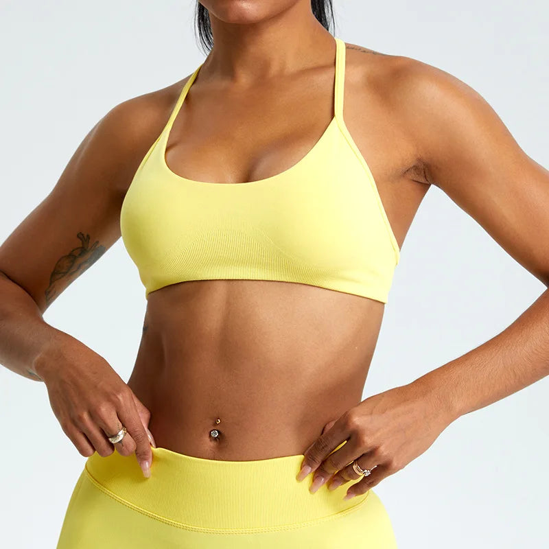 Women Sports Underwear High Support Sports Top Push Up Yoga Bra Gym Crop Top Fitness Workout Bra Running Brassiere Sportswear