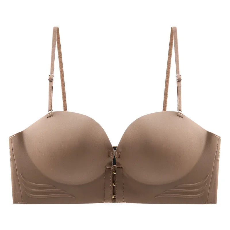 Front Buckle Underwear Convenient Anti Sagging without Shoulder Strap Women's Bras without Steel Ring Seamless Anti-sagging