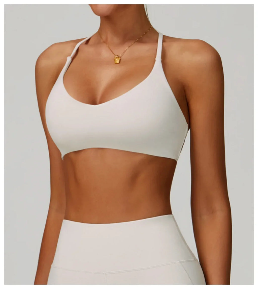 Hearuisavy Breathable Sports Bra Women Quick Drying ShockProof Gym Workout Top Casual Yoga Clothing Push Up Running Fitness Bras