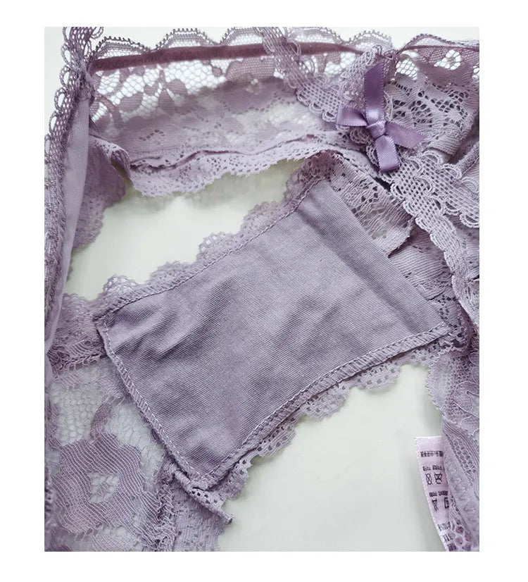 Lace Thin Sexy Girls Panties Seamless Women Briefs Thong Hollow Out G String Underwear Transparent Female Low Waist Lingerie