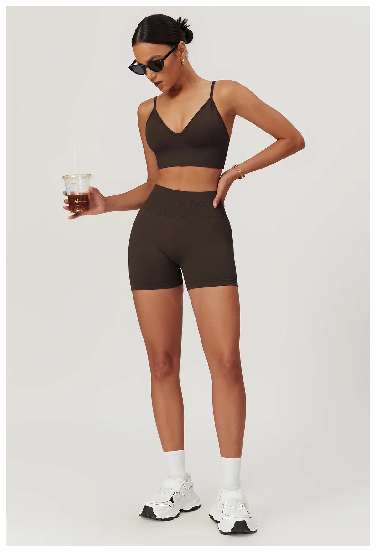 High Waist Shorts Seamless Yoga Shorts Workout Fitness Lift Peach Butt Fitness Tight Gym Running Body Shaper Pants Ribbed Shorts