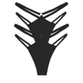 2PCS Women Sexy Cotton Panties Two Belts Hollow Out G-String Thongs Breathable Underwear for Female Solid Color Lingerie S-XL