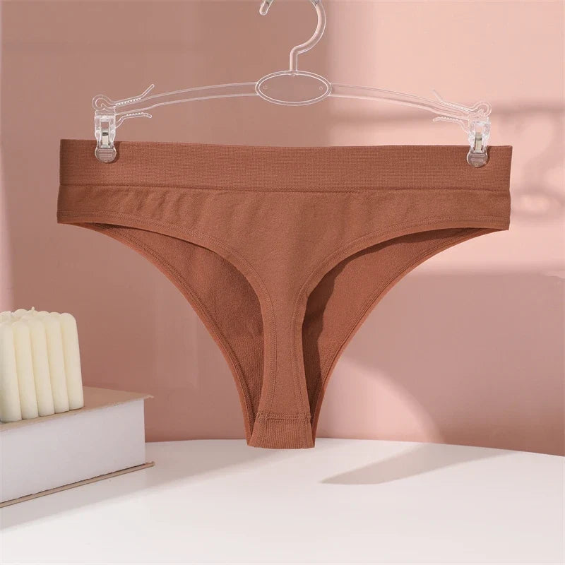 3PCS Seamless Women's Lingerie Female Thongs Sexy Underwear Low-Rise Underpant Women's Panties Intimates Bikini Briefs S-XL