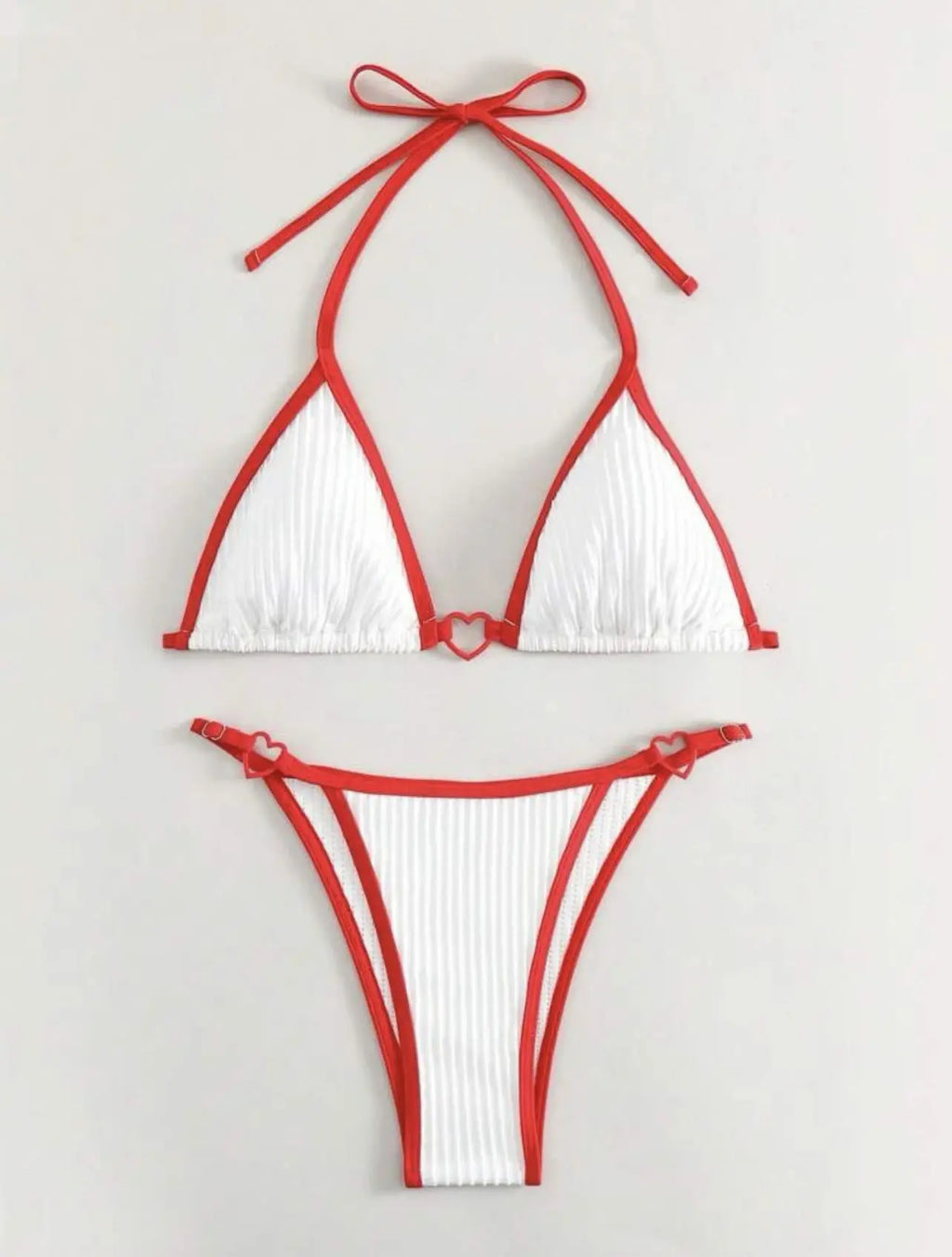 Sexy Heart Designer Micro Bikini 2024 Women Black Contrast Push Up Swimsuit Summer Beach Bathing Suit Thong Swimwear Biquini