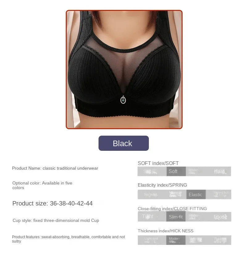 42-44 B/C Large Cup Underwear for Women Bra Large Size Comfortable No Steel Bra Fashion Bralette Tops Middle Aged Lingerie