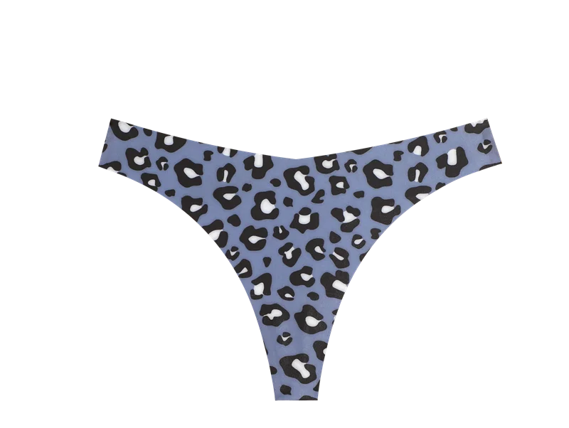 5Pcs Women Ultra-thin Seamless G-string Seamless Print Thongs Sexy Panties Ladies Soft Cute Thongs Female S-XL T-Back Panties