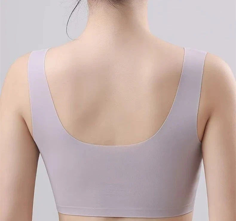 Seamless Wireless Bra One-Piece Vest Lingerie for Women Lift and Support Side Smoothing Push-Up Full Coverage Bra Small Chest