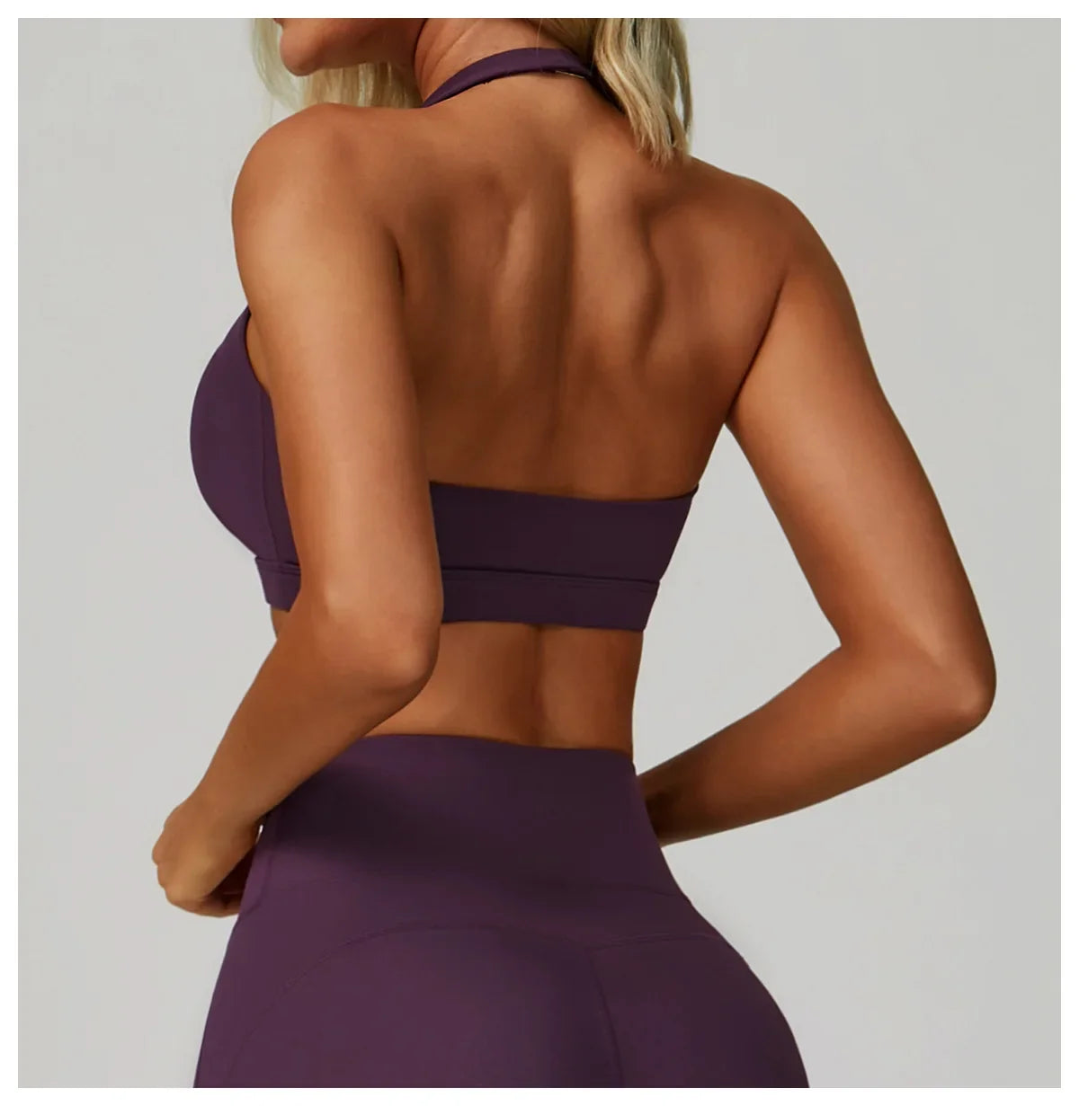 Woman Bra Gym Underwear Yoga Sport Bra Outdoor Jogging Hanging Neck Shoulder Strap Fitness Sports Bra Breathable Sexy Female Top