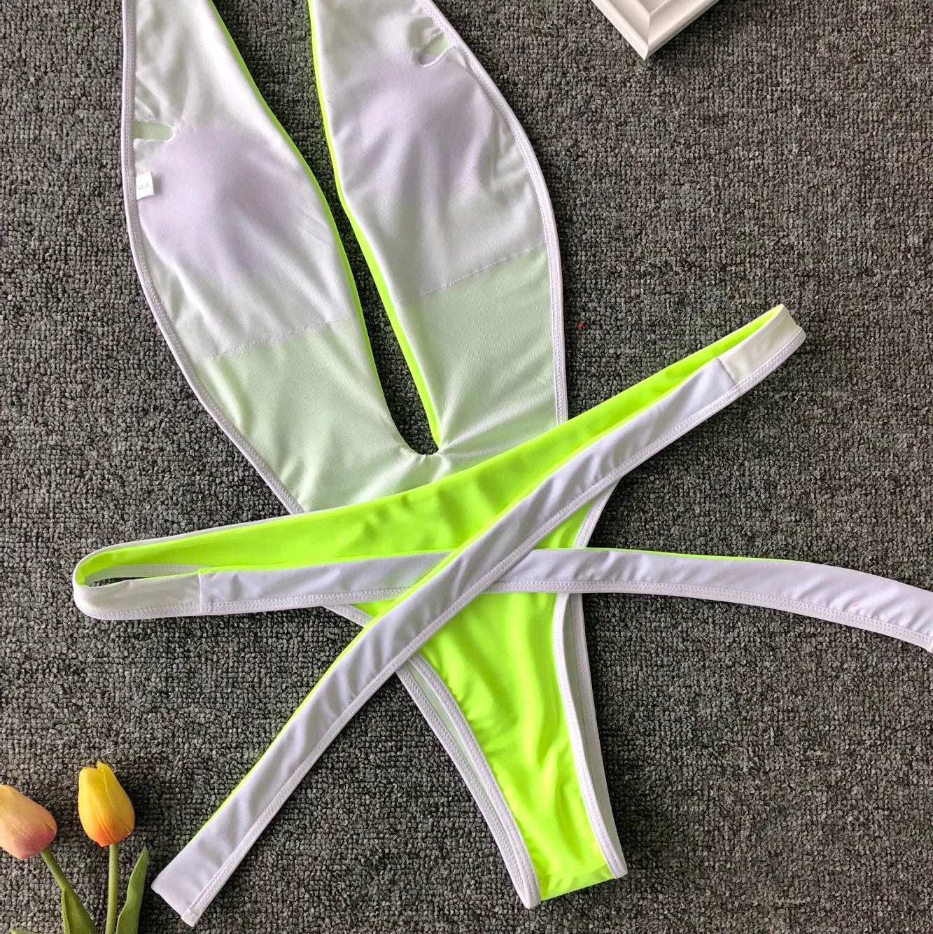 Sexy Bikini 2025 Swimsuit Woman Hollow Out Black Leopard Print Thong Swimwear Front Tie Bathing Suit Backless One Piece Swimsuit