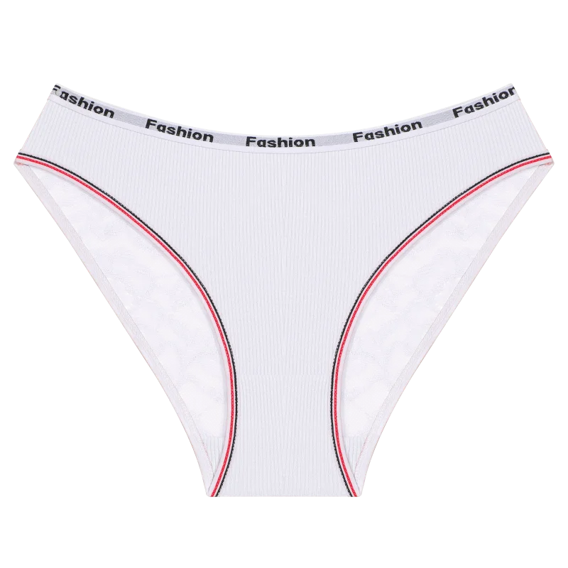 3Pcs/Set Women's Cotton Lace Panties V-Waist Sexy Sport Low Waist Briefs S-XL Comfortable Underwear Female Soft Color Underpants