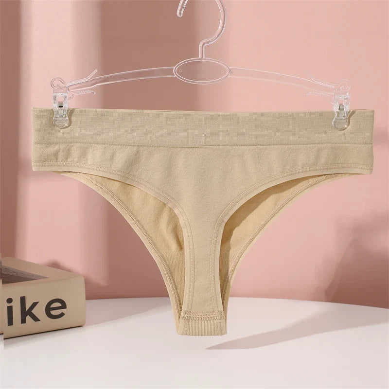 3PCS Seamless Women's Lingerie Female Thongs Sexy Underwear Low-Rise Underpant Women's Panties Intimates Bikini Briefs S-XL