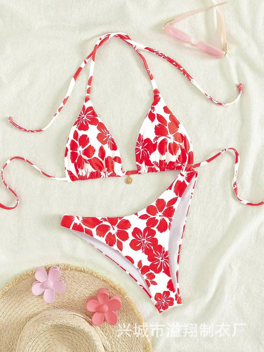 Micro Bikini 2026 Push Up Women Swimsuits Sexy Swimwear Brazilian Bikini Set Biquini Print Swimsuit Summer Brown Beachwear