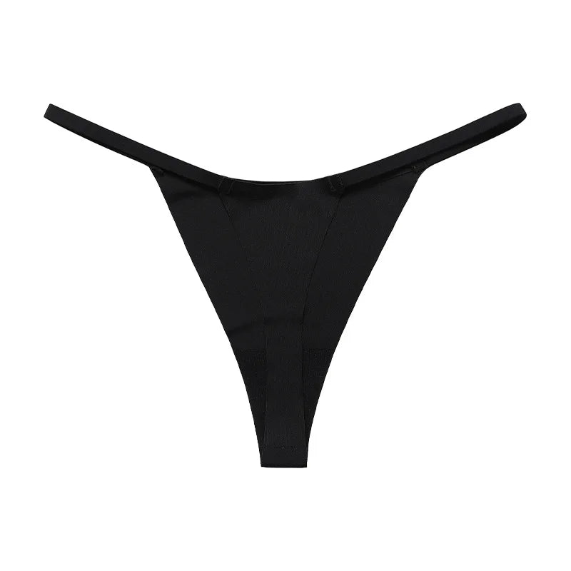 Ice Silk Seamless Women Thong Low Waist Sexy G String Quick Drying Panties Simple Underwear Traceless Thin Sports Yoga Briefs
