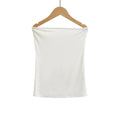 Spring Style Black And White Top Hot Girl Flat Top Tube Top Sexy Off-Shoulder Strap With Chest Pad Beautiful Back Camisole BPVE