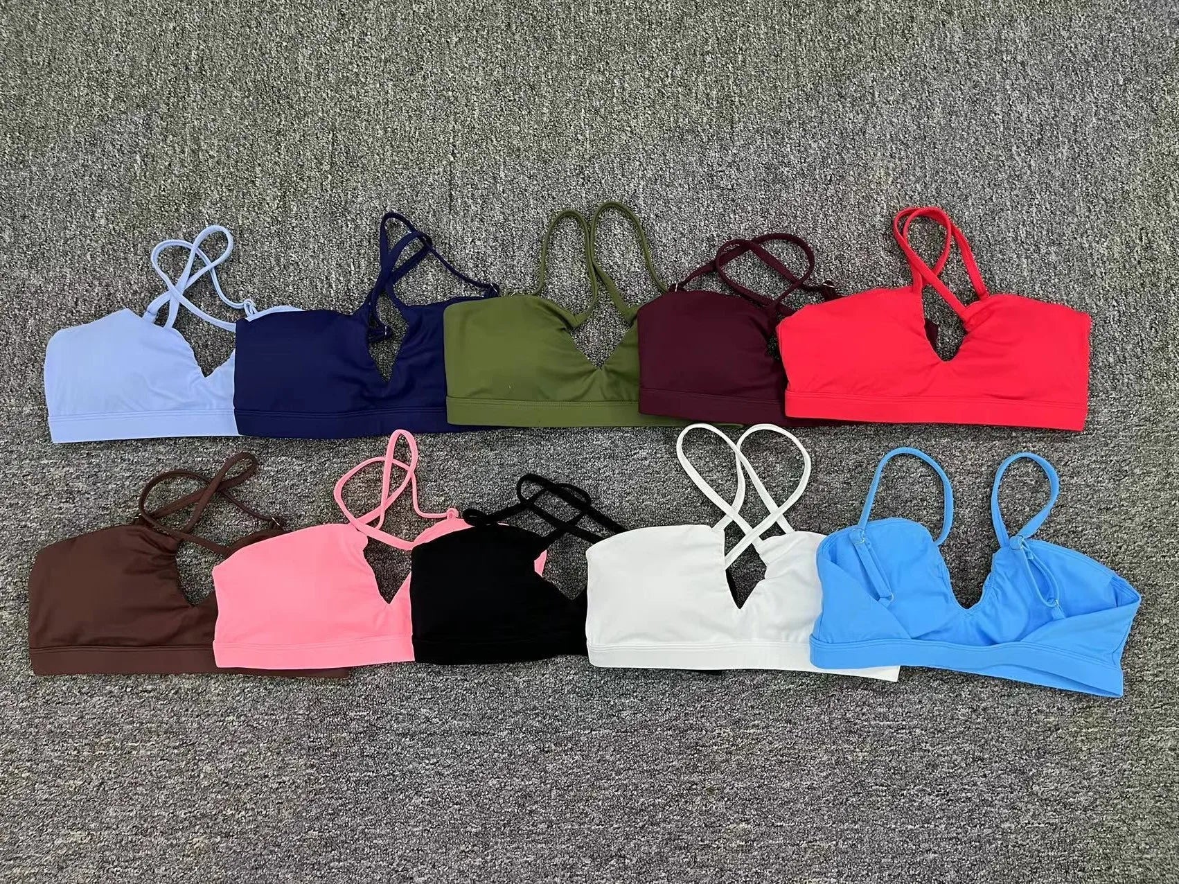 Hearuisavy Summer Gym Top Women Training Yoga Clothes Stretch Sports Underwear Fitness Workout Cross Yoga Bra Sexy Sports Bra