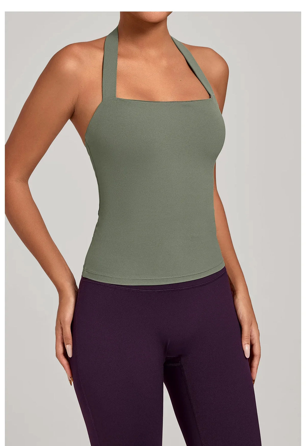 Sports Yeautifulback Breathoga Vest Neck Hanging Detachable Chest Pad Women Bra High Elasticity Slim Bable Running Sports Vest