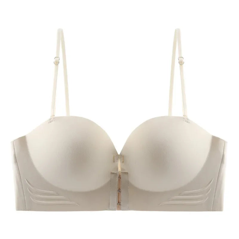 Front Buckle Underwear Convenient Anti Sagging without Shoulder Strap Women's Bras without Steel Ring Seamless Anti-sagging