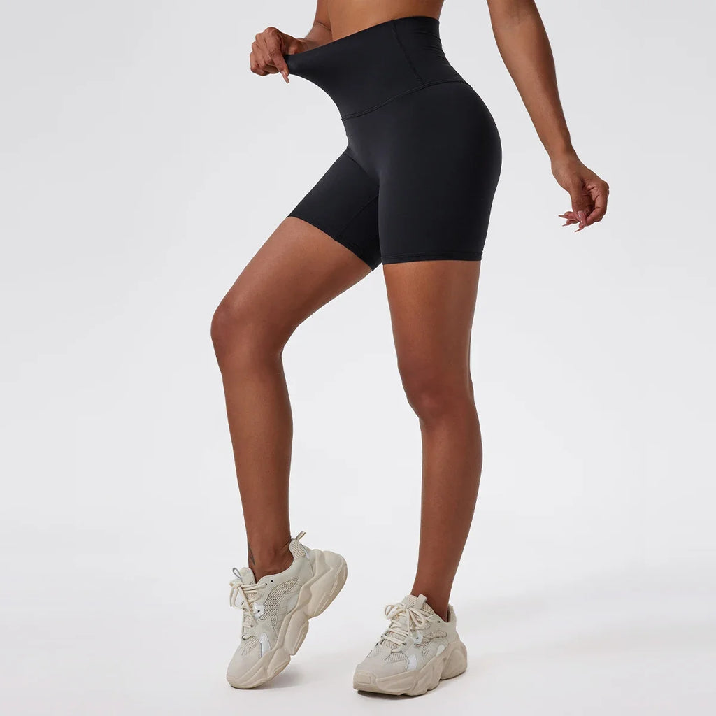 Hearuisavy Summer Soft Sports Shorts Buttock Lift Gym Leggings Women High Waist Yoga Shorts Women Running Cycling Workout Shorts