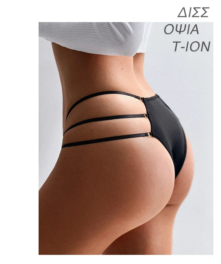 Ice Silk Sports Panties Sexy Women Underwear Low Waist Crotch Cotton Hollow Out Sex G String Female Seamless Briefs