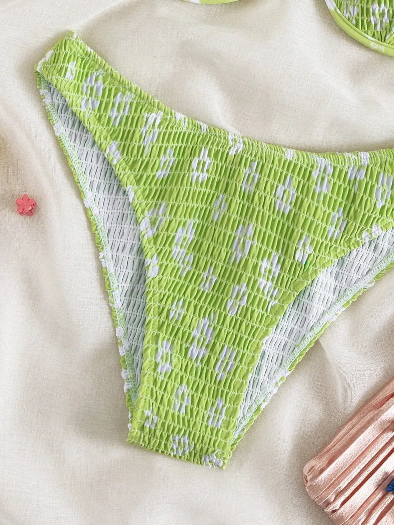 2026 Sexy Floral Twin Strap Bralette Bikini Women Swimsuit Triangle Swimwear Bathing Suits Two-piece Biquini Thong Bikinis Sets