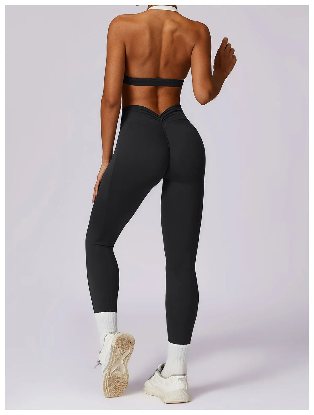 Gym Sport Bra Halter Sports Bra Anti-sweat Breathable Yoga Bra Shockproof Crop Top Fitness Top Push Up Workout Top Women