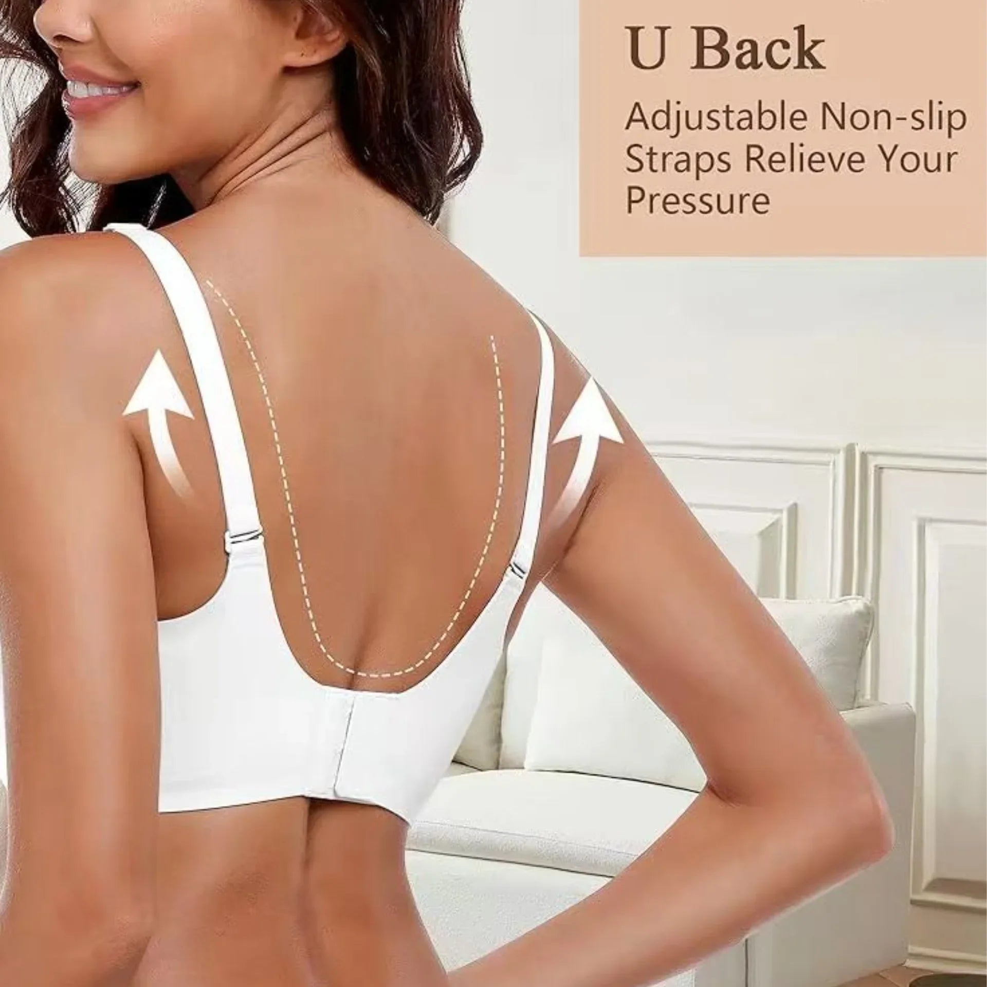 Plus-size Jelly-like Wire-free Bra Thin Molded Cups with A Wire-free Design Comfortable and Breathable Underwear Push Up
