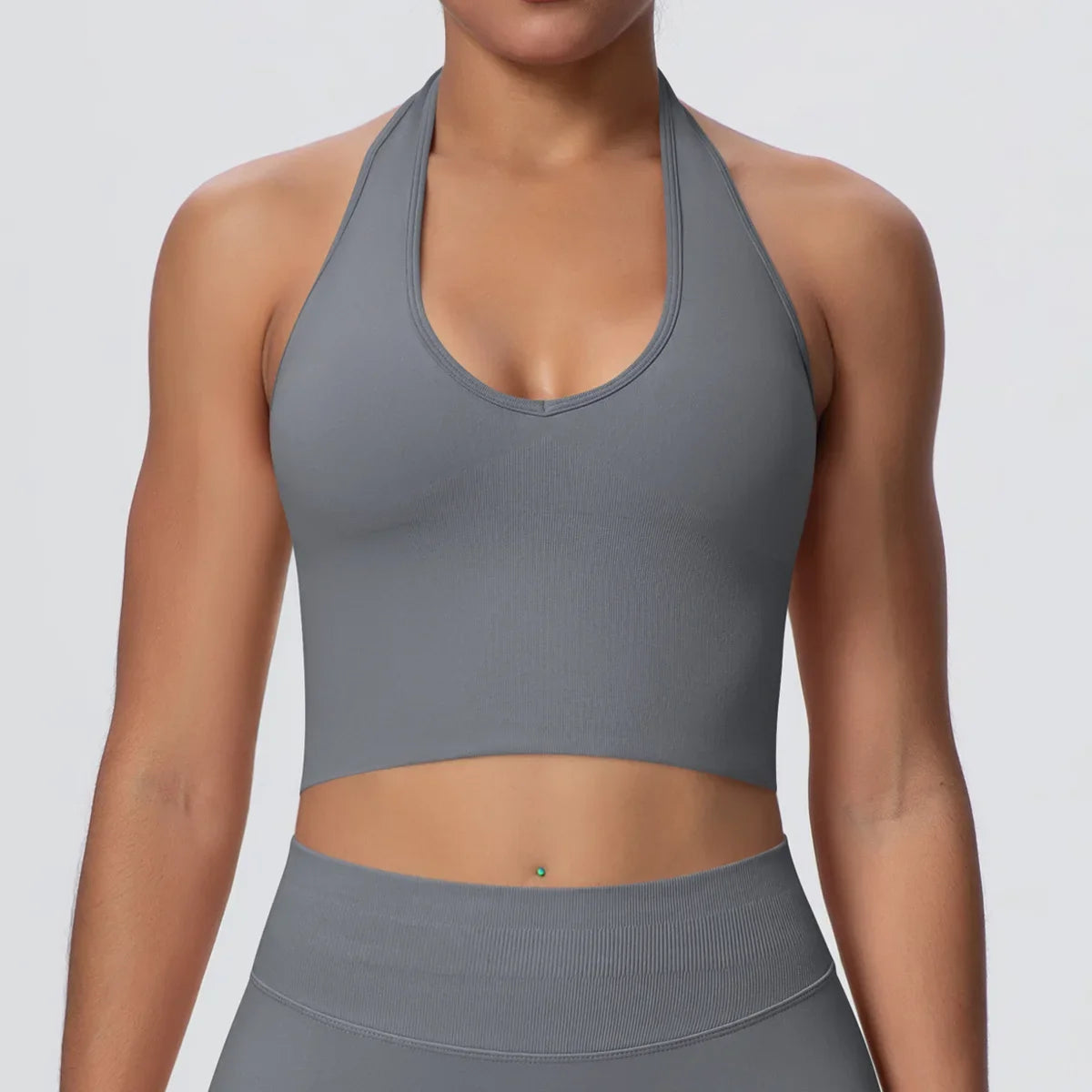 Gym Tops Women Halter Top Gym Vest Woman Sexy Backless Push Up Sport Bras Running Vest Workout Tops Activewear Yoga Fitness Vest