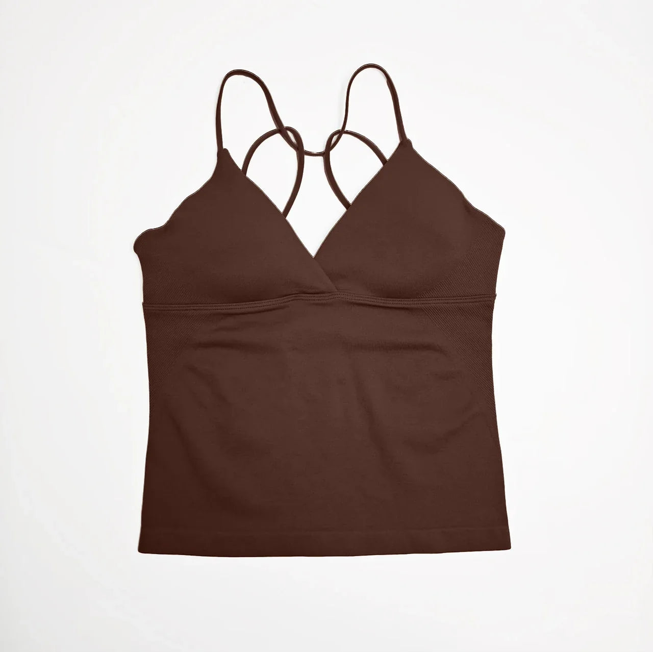 NCLAGEN Vision Twist Front Longline Top Gym Yoga Tops Women Quick Dry Thin Strap High Elastic Workout Vest Push-up Fitness Tank